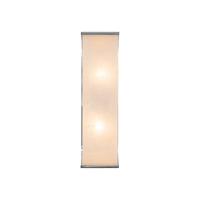 Abbott Two Light Vanity Polished Nickel/Alabaster-Bathroom Fixtures-Alora-Lighting Design Store