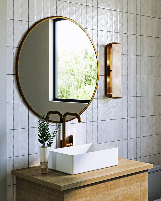 Abbott Two Light Vanity Vintage Brass/Alabaster-Bathroom Fixtures-Alora-Lighting Design Store