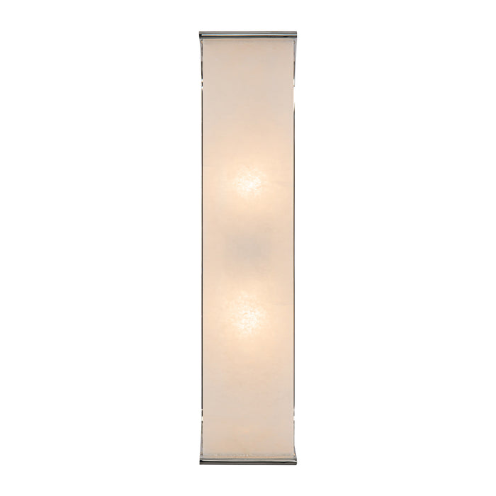 Abbott Two Light Vanity Polished Nickel/Alabaster-Bathroom Fixtures-Alora-Lighting Design Store