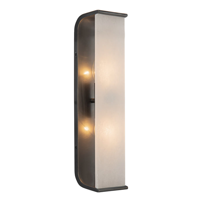 Abbott Two Light Vanity Urban Bronze/Alabaster-Bathroom Fixtures-Alora-Lighting Design Store