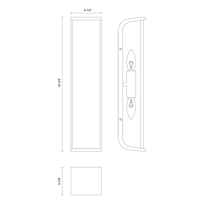 Abbott Two Light Vanity Polished Nickel/Alabaster-Bathroom Fixtures-Alora-Lighting Design Store