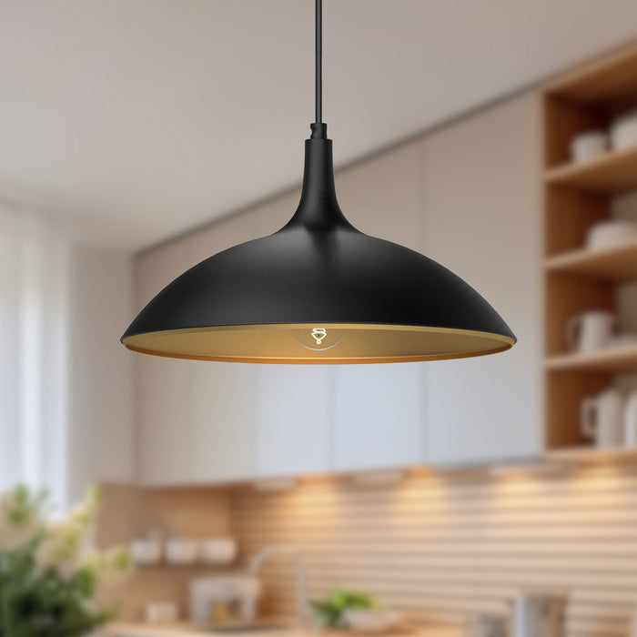 Abel One Light Pendant Matte Black-Pendants-Alora-Lighting Design Store
