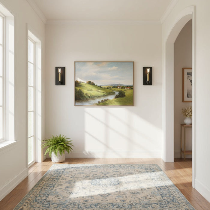 Notting Hill One Light Wall Sconce Black and Brushed Brass-Sconces-Artcraft-Lighting Design Store