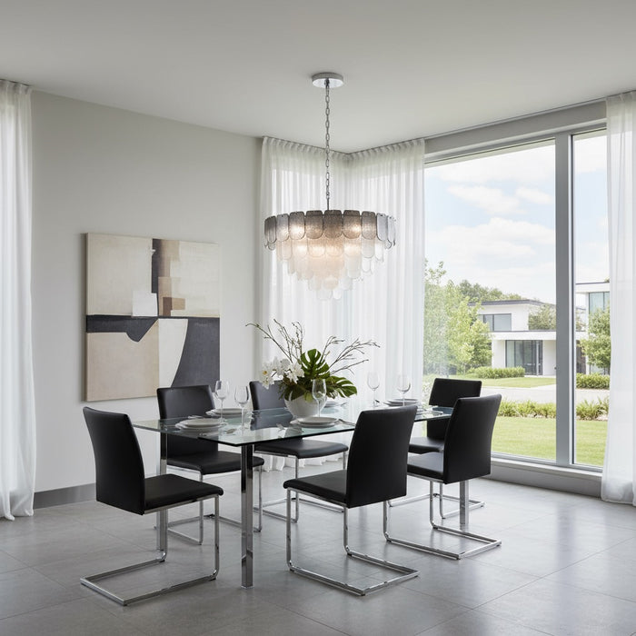 Bianca 19 Light Chandelier Polished Nickel, Crystalline Smoke-Mid. Chandeliers-Artcraft-Lighting Design Store