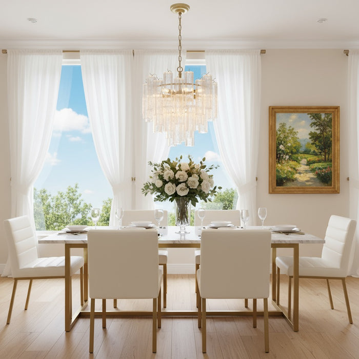 Sophia 11 Light Chandelier Brass-Mid. Chandeliers-Artcraft-Lighting Design Store