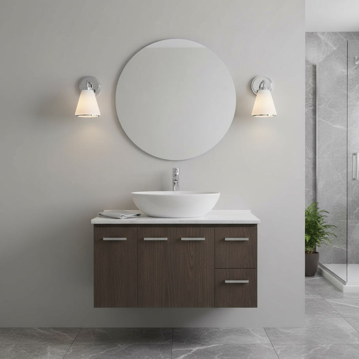 Zoey One Light Wall Sconce Polished Nickel-Sconces-Artcraft-Lighting Design Store