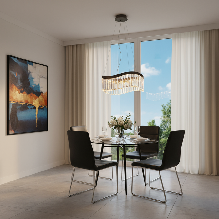 Jules LED Chandelier Black-Mini Chandeliers-Artcraft-Lighting Design Store