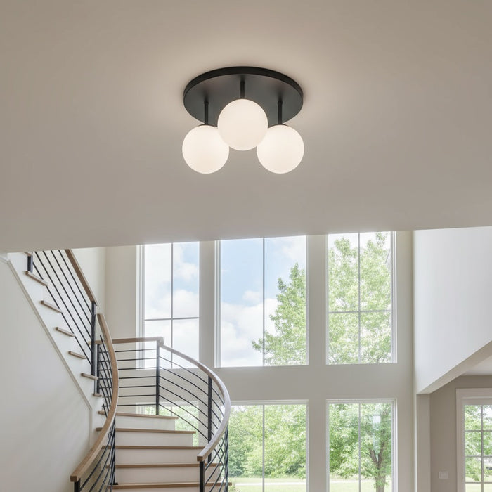 Comet LED Semi-Flush Mount Semi Matte Black-Semi-Flush Mts.-Artcraft-Lighting Design Store