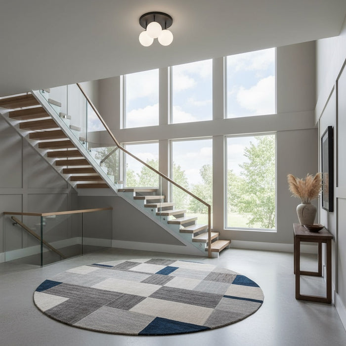 Comet LED Semi-Flush Mount Semi Matte Black-Semi-Flush Mts.-Artcraft-Lighting Design Store