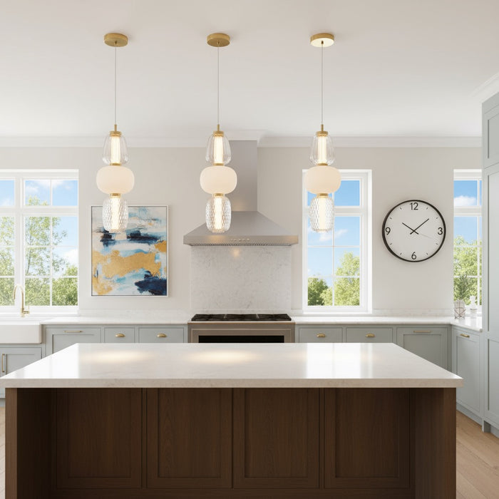 Cyra LED Pendant Brass-Mini Pendants-Artcraft-Lighting Design Store