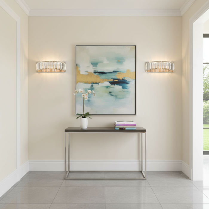 Stella Collection LED Wall Sconce Satin Nickel-Sconces-Artcraft-Lighting Design Store