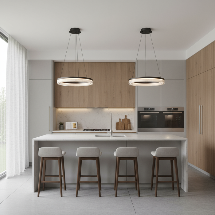 Ari LED Pendant Black-Pendants-Artcraft-Lighting Design Store