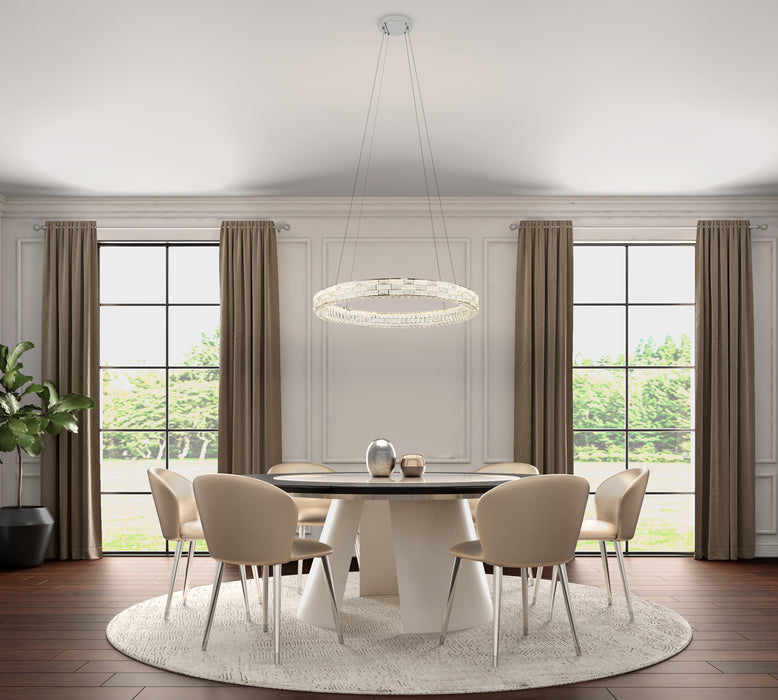 Elegance LED Chandelier Chrome-Pendants-Artcraft-Lighting Design Store