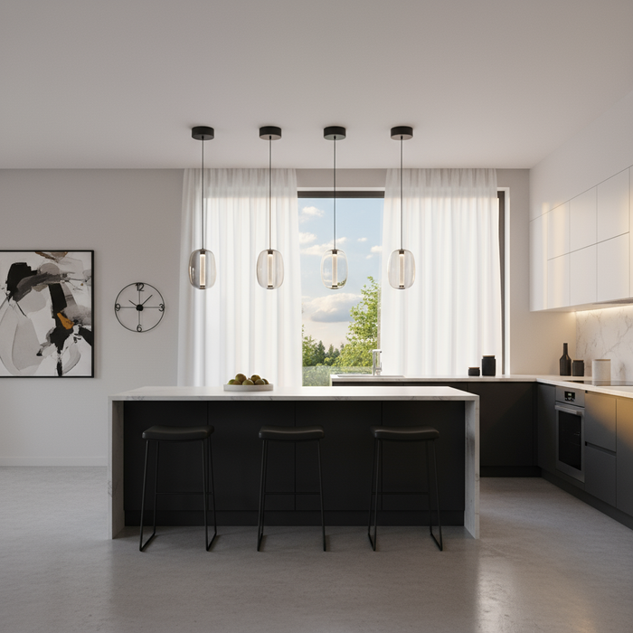 Vega LED Pendant Black-Mini Pendants-Artcraft-Lighting Design Store