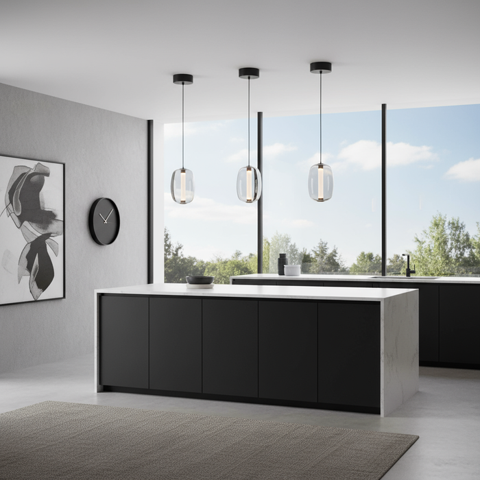 Vega LED Pendant Black-Mini Pendants-Artcraft-Lighting Design Store