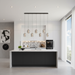 Vega LED Island Pendant Black-Linear/Island-Artcraft-Lighting Design Store