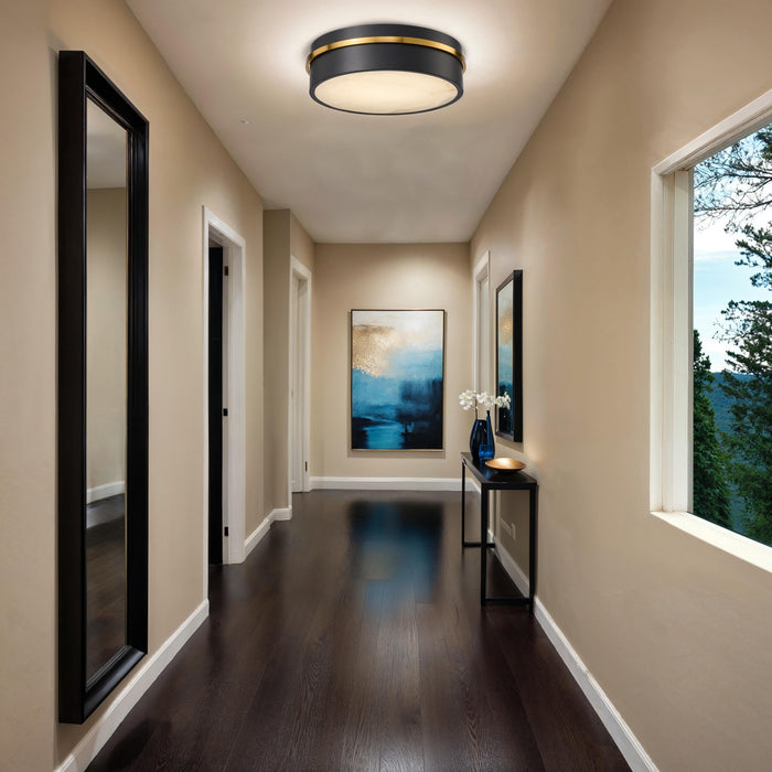 Dax LED Flush Mount Black, Brass-Flush Mounts-Artcraft-Lighting Design Store