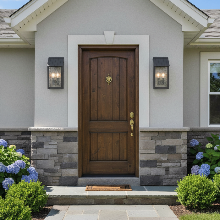 Point Three Light Outdoor Wall Sconce Black, Brass-Exterior-Artcraft-Lighting Design Store