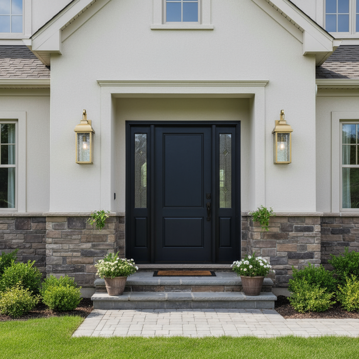 Madrid One Light Outdoor Wall Sconce Weathered Brass-Exterior-Artcraft-Lighting Design Store