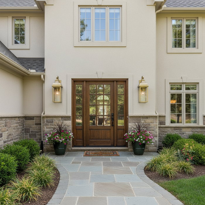 Madrid One Light Outdoor Wall Sconce Weathered Brass-Exterior-Artcraft-Lighting Design Store