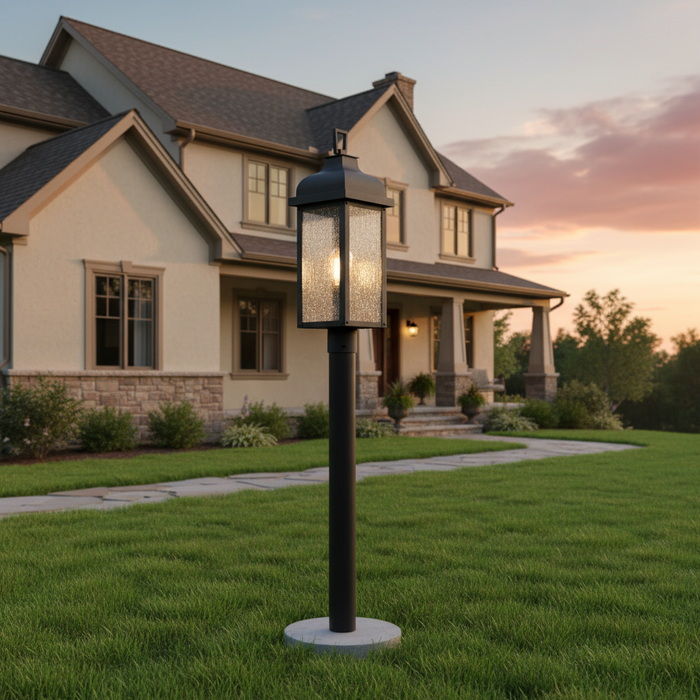 Madrid One Light Outdoor Post Mount Black-Exterior-Artcraft-Lighting Design Store