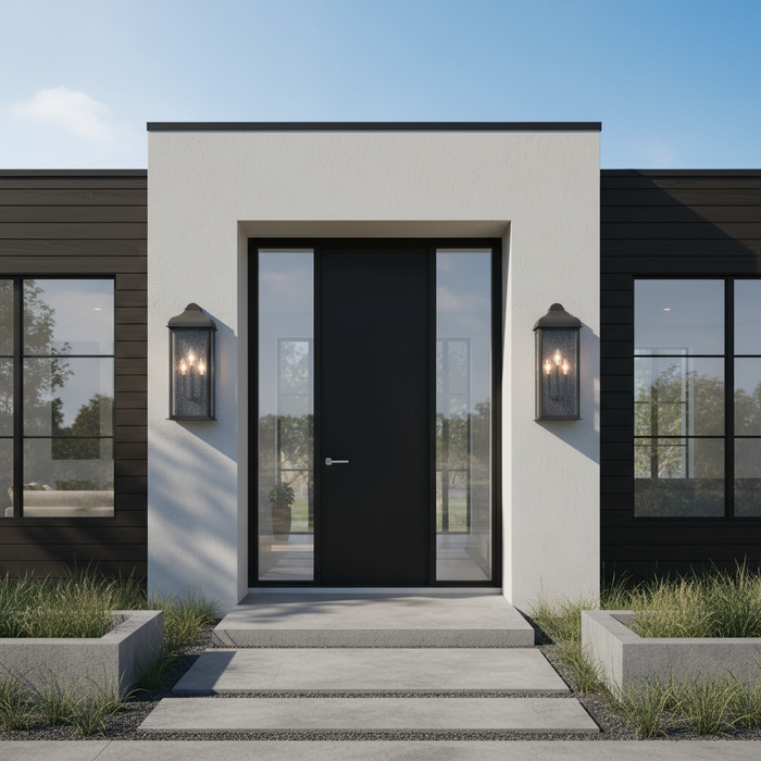 Madrid Three Light Outdoor Wall Sconce Black-Exterior-Artcraft-Lighting Design Store