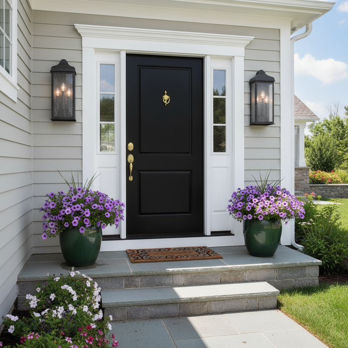 Madrid Three Light Outdoor Wall Sconce Black-Exterior-Artcraft-Lighting Design Store