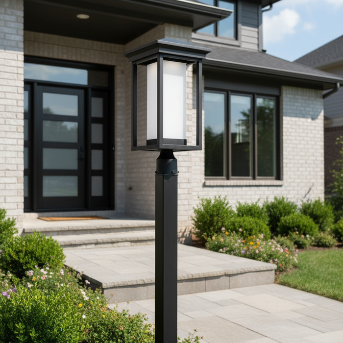 Overbrook LED Post Lantern Black-Exterior-Artcraft-Lighting Design Store