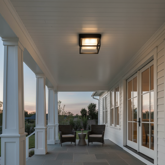 Overbrook LED Outdoor Flush Mount Black-Exterior-Artcraft-Lighting Design Store