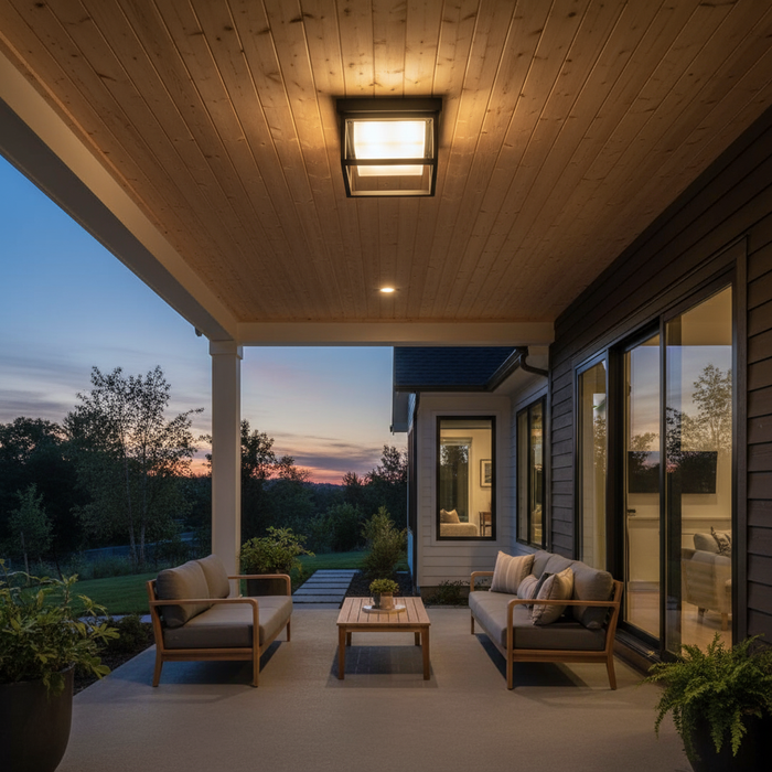 Overbrook LED Outdoor Flush Mount Black-Exterior-Artcraft-Lighting Design Store