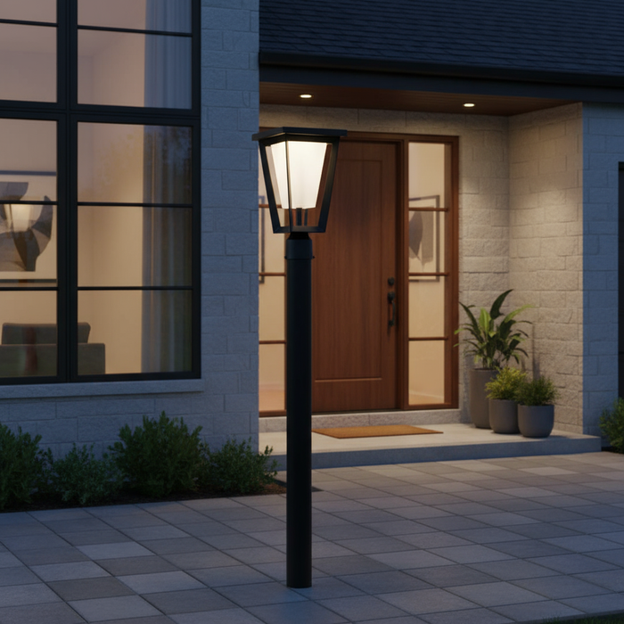 Waterbury LED Outdoor Lantern Black-Exterior-Artcraft-Lighting Design Store