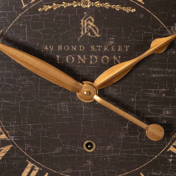 Bond Street Wall Clock Antiqued Brass-Home Accents-Uttermost-Lighting Design Store