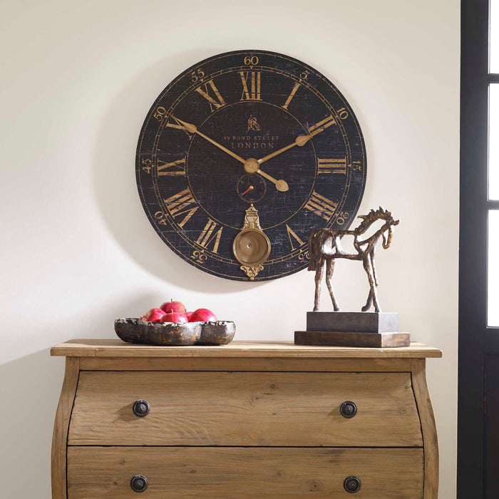 Bond Street Wall Clock Laminated-Home Accents-Uttermost-Lighting Design Store