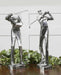 Practice Shot Sculpture, Set/2 Silver w/Matte Black Glaze-Home Accents-Uttermost-Lighting Design Store