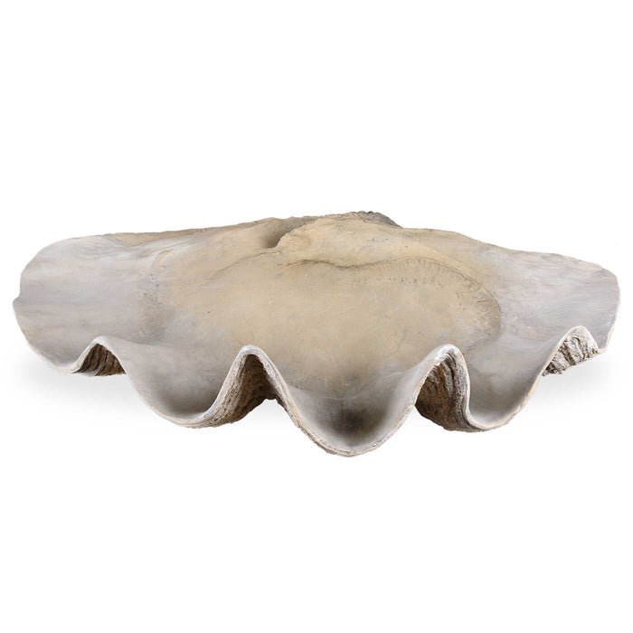 Clam Bowl Antique White-Home Accents-Uttermost-Lighting Design Store