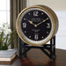 Shyam Table Clock Brass /Aged Black-Home Accents-Uttermost-Lighting Design Store