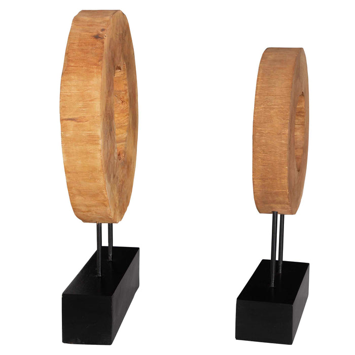Ashlea Sculpture, Set/2 Natural Mango Wood-Home Accents-Uttermost-Lighting Design Store