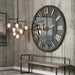 Amelie Wall Clock Rustic Bronze w/Silver Highlights-Home Accents-Uttermost-Lighting Design Store