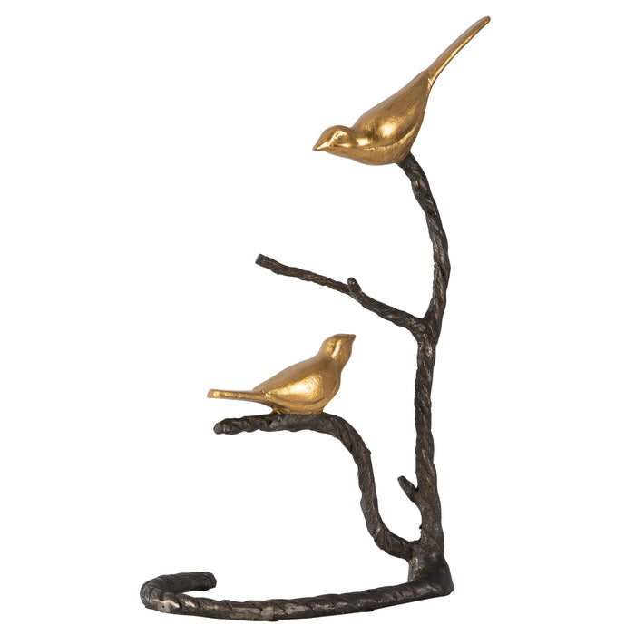 Birds On A Limb Sculpture Wrought Iron-Home Accents-Uttermost-Lighting Design Store