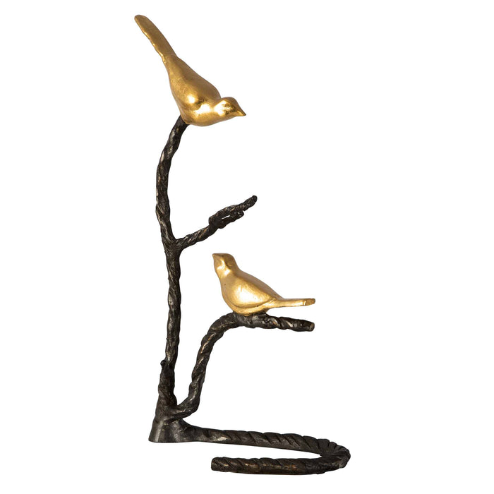 Birds On A Limb Sculpture Wrought Iron-Home Accents-Uttermost-Lighting Design Store