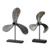 Propellers Sculpture, Set/2 Rust Brown w/Green-Home Accents-Uttermost-Lighting Design Store
