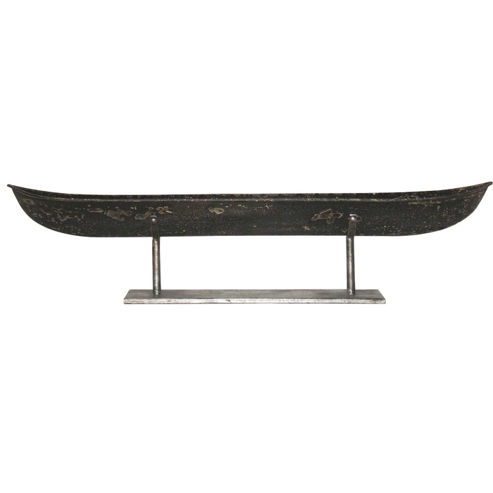 River Boat Sculpture Aged Black w/Silver-Home Accents-Uttermost-Lighting Design Store