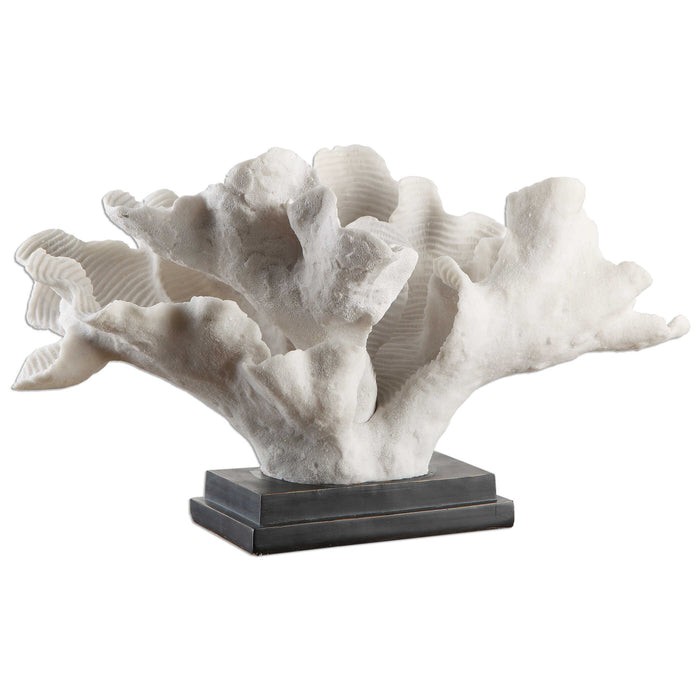 Blade Coral Statue Textured White w/Matte Black-Home Accents-Uttermost-Lighting Design Store