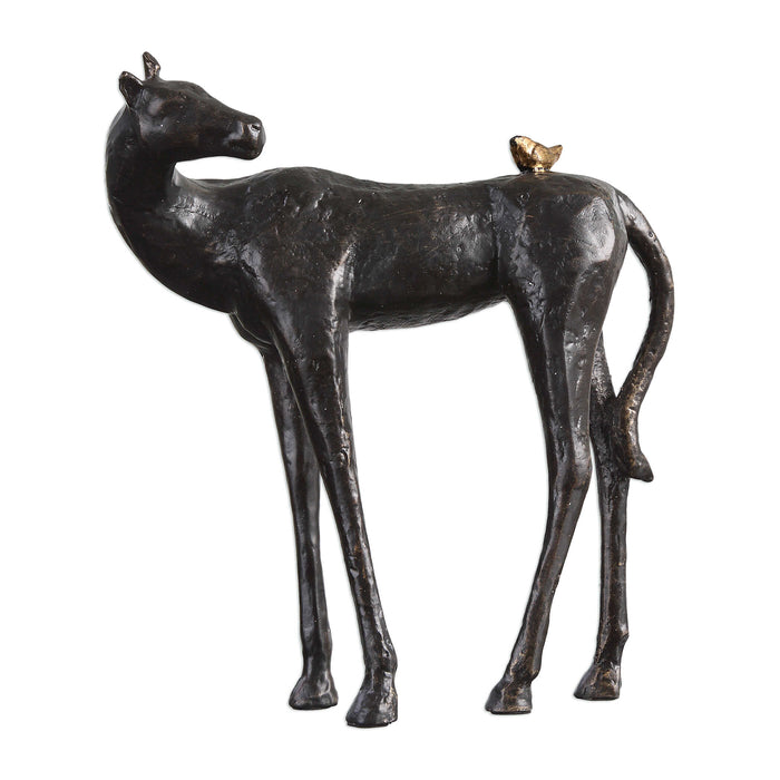 Hello Friend Sculpture Dark Brown-Home Accents-Uttermost-Lighting Design Store