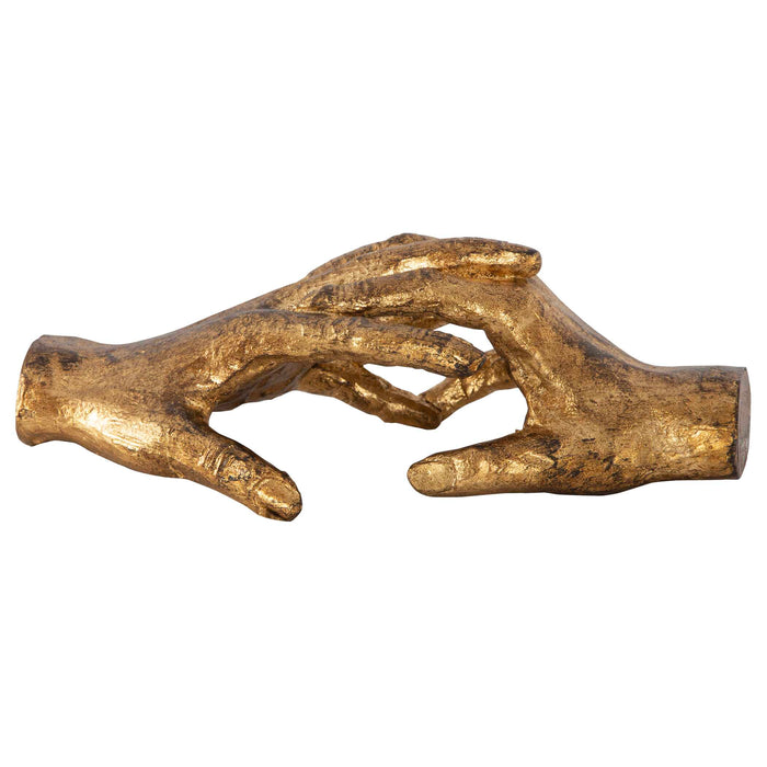 Hold My Hand Sculpture Antiqued, Gold Leaf-Home Accents-Uttermost-Lighting Design Store