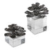 Indian Lotus Sculpture, Set/2 Silver-Home Accents-Uttermost-Lighting Design Store