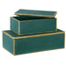 Karis Boxes S/2 Green w/Bright Gold Leaf-Home Accents-Uttermost-Lighting Design Store