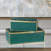 Karis Boxes S/2 Green w/Bright Gold Leaf-Home Accents-Uttermost-Lighting Design Store
