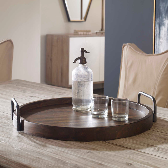 Reine Tray Wood w/Iron-Home Accents-Uttermost-Lighting Design Store
