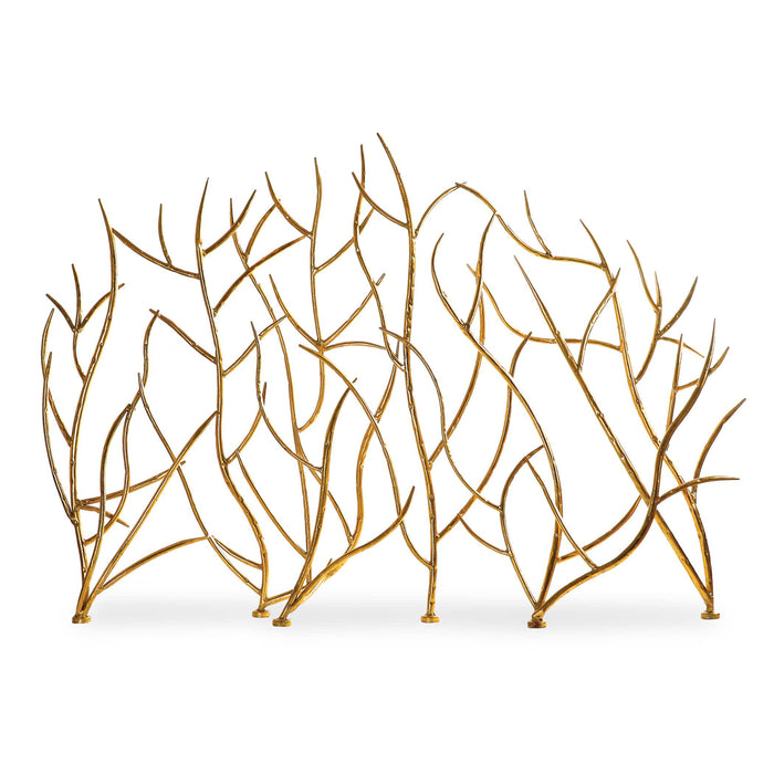 Gold Branches Fireplace Screen Bright Gold Leaf-Home Accents-Uttermost-Lighting Design Store